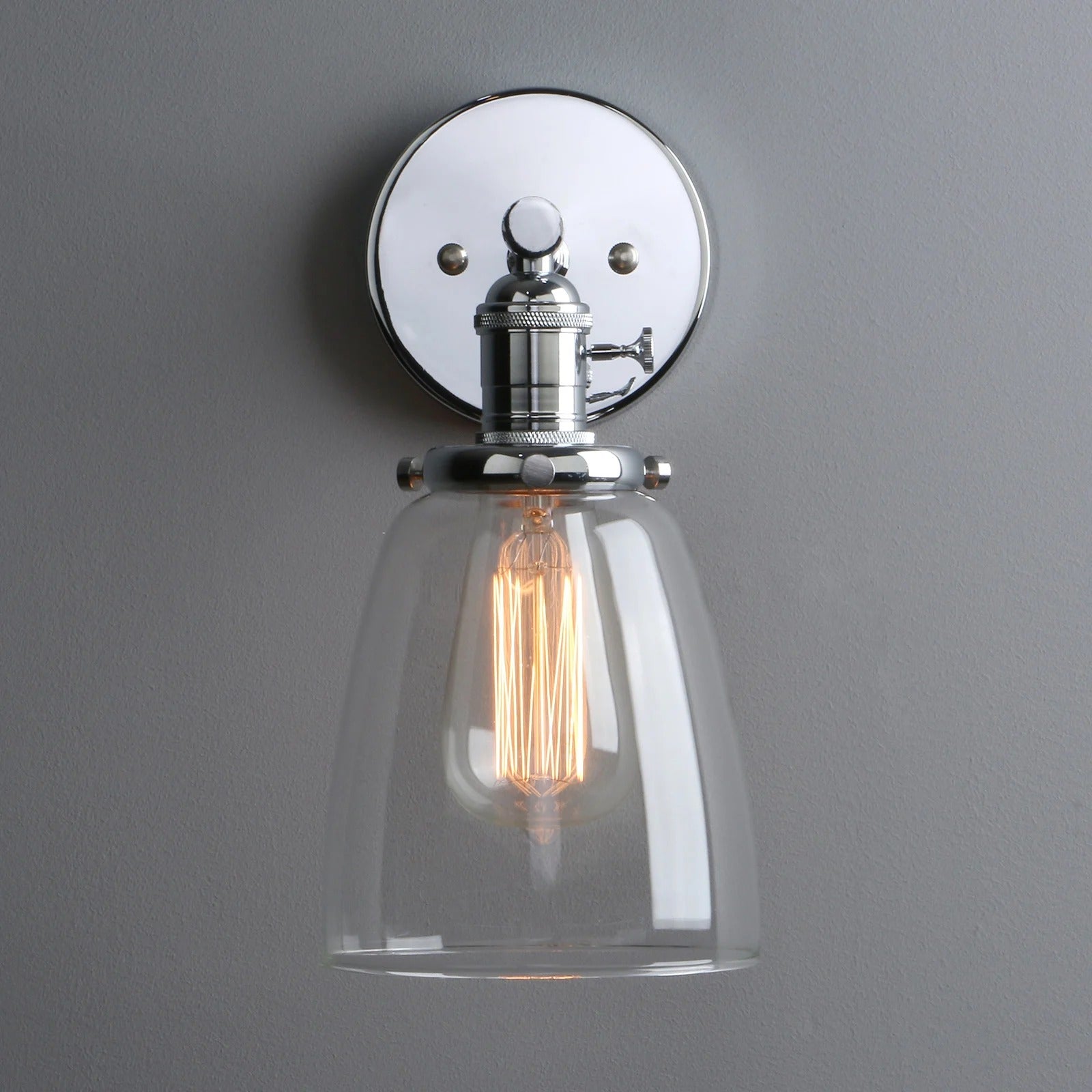 Glassmere Clear Glass Wall Lamp