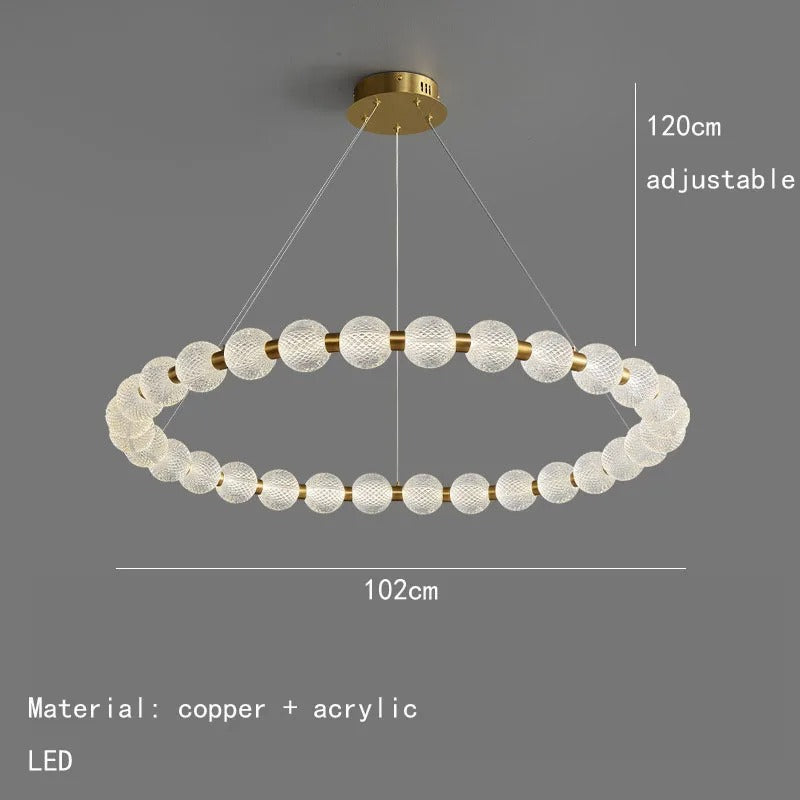 Acrylic Ball Ring Chandeliers