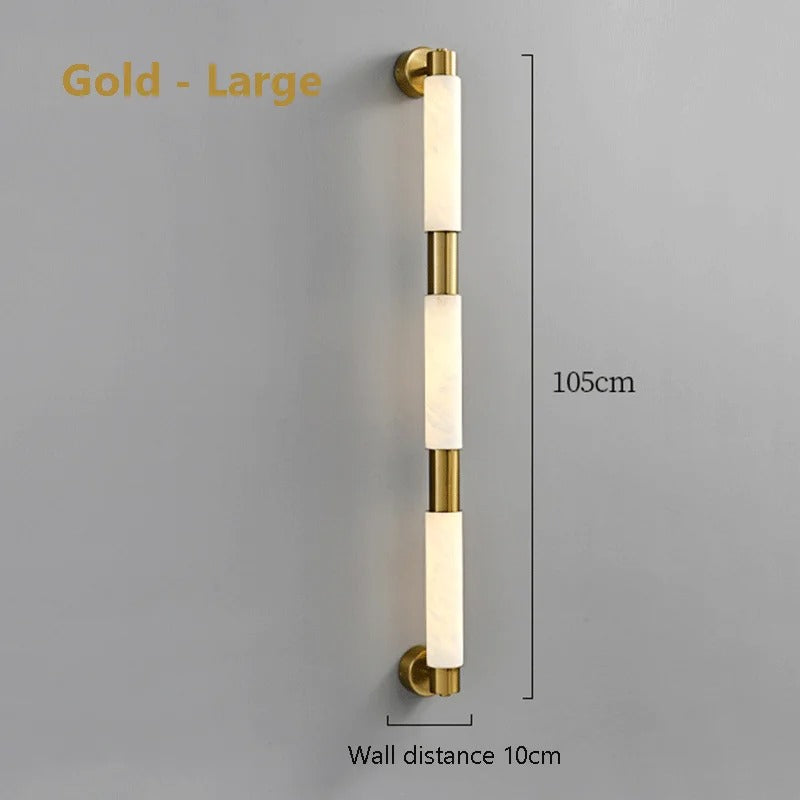 Alvessa Tube Alabaster Wall Lamp