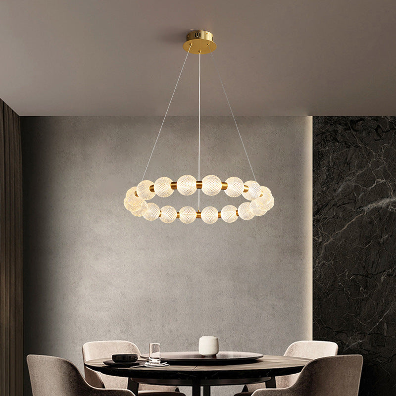 Acrylic Ball Ring Chandeliers
