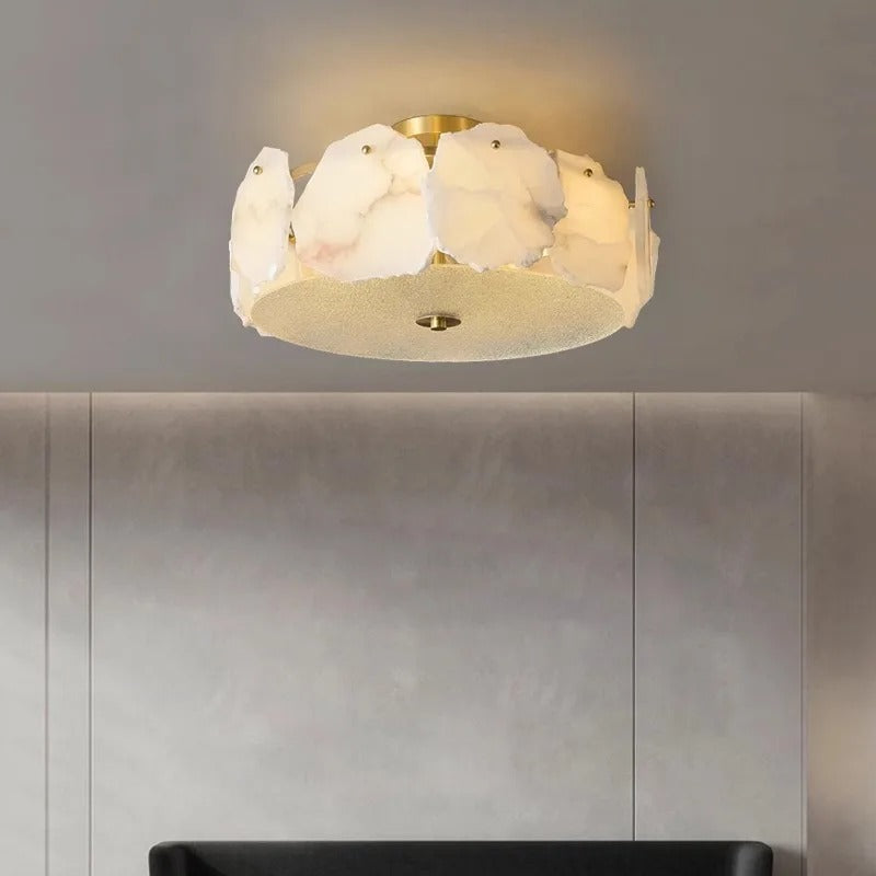 Kira Round Marble Ceiling Lamp