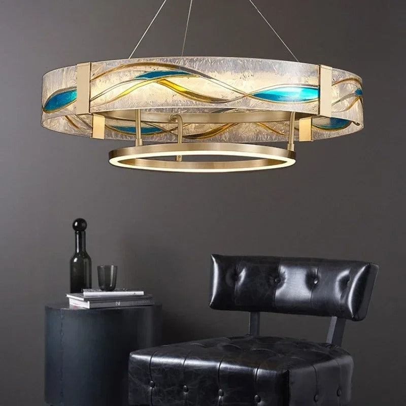 LOVO Enamel Round Chandelier