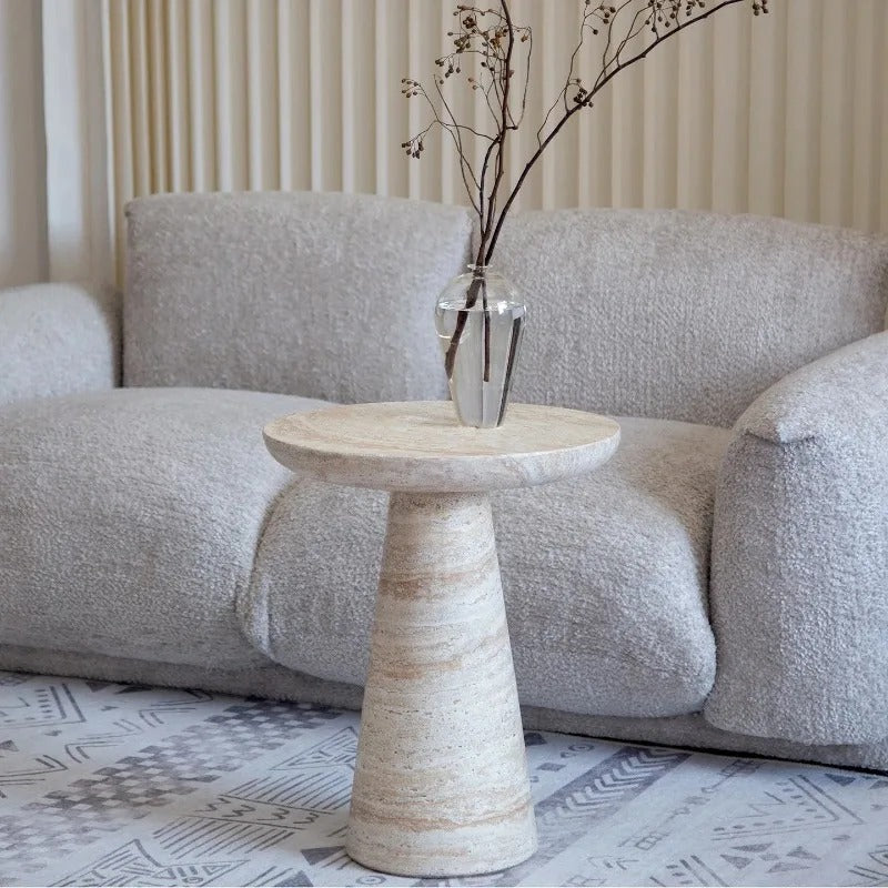 Calivo Travertine Side Table