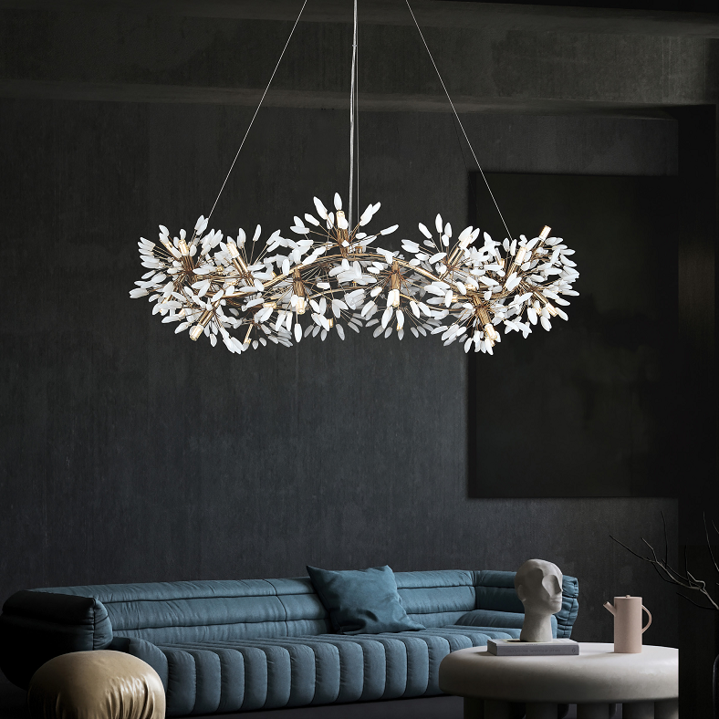 Aster White Jade Chandelier