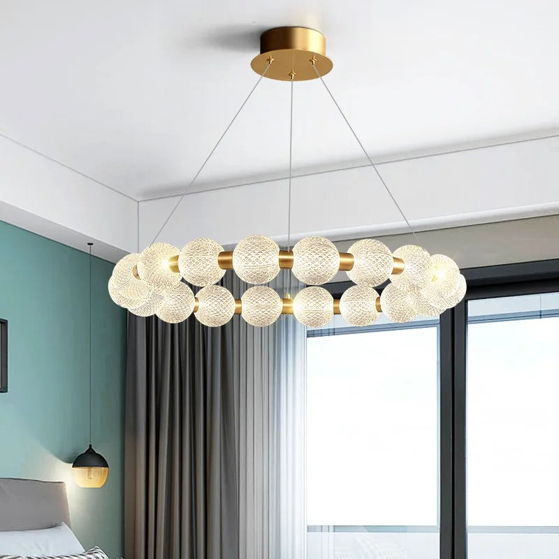 Acrylic Ball Ring Chandeliers