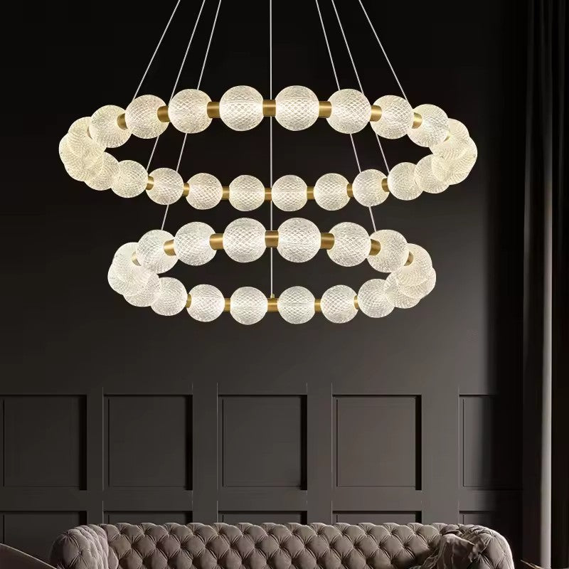 Acrylic Ball Ring Chandeliers
