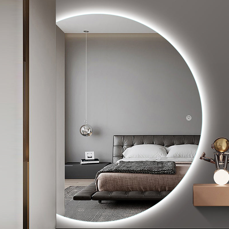 Half Moon Lighted Wall Mirror