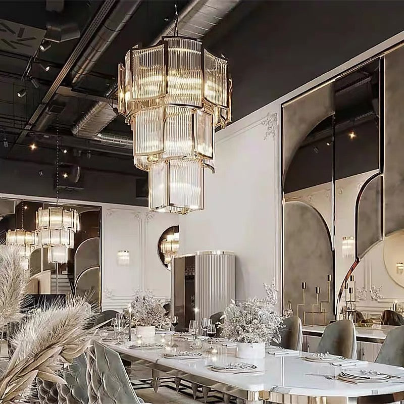 LumaX Crystal Gold Chandelier