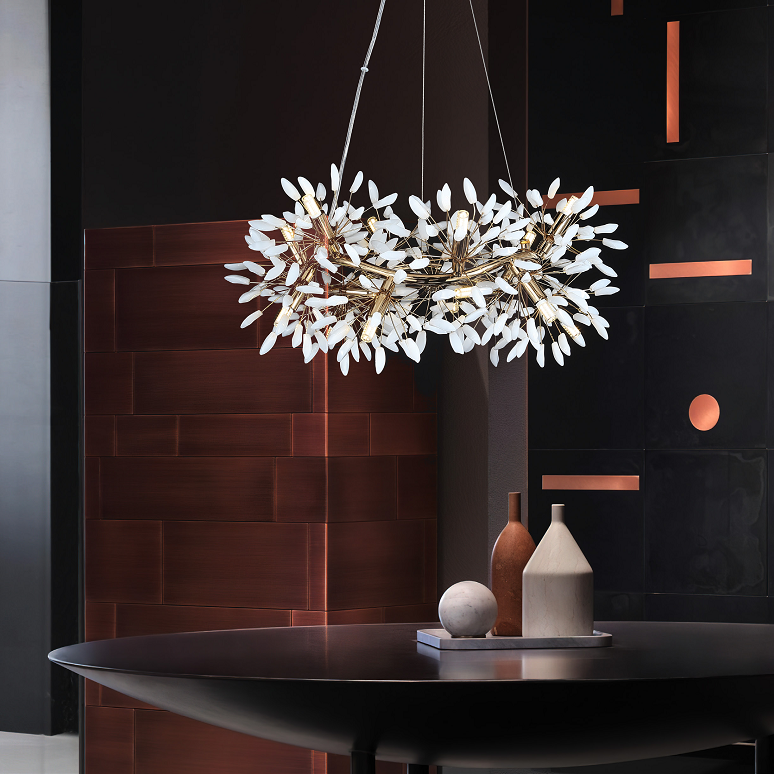 Aster White Jade Chandelier
