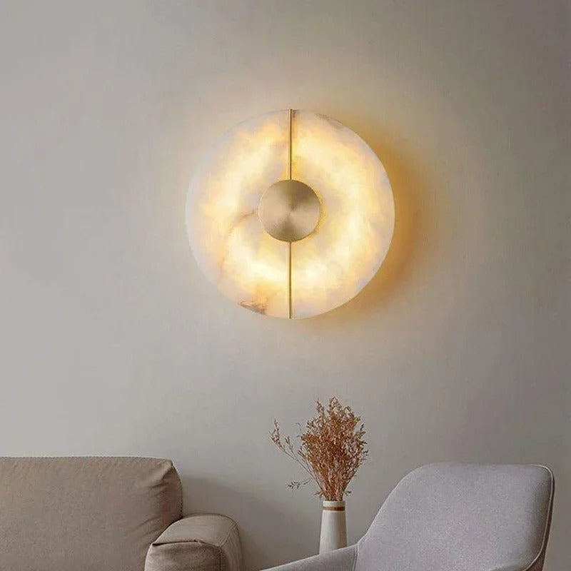Ethereal Moon Marble Wall Lamp