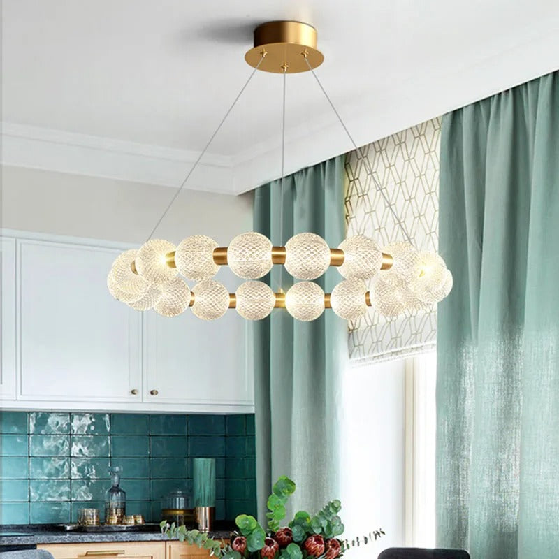 Acrylic Ball Ring Chandeliers