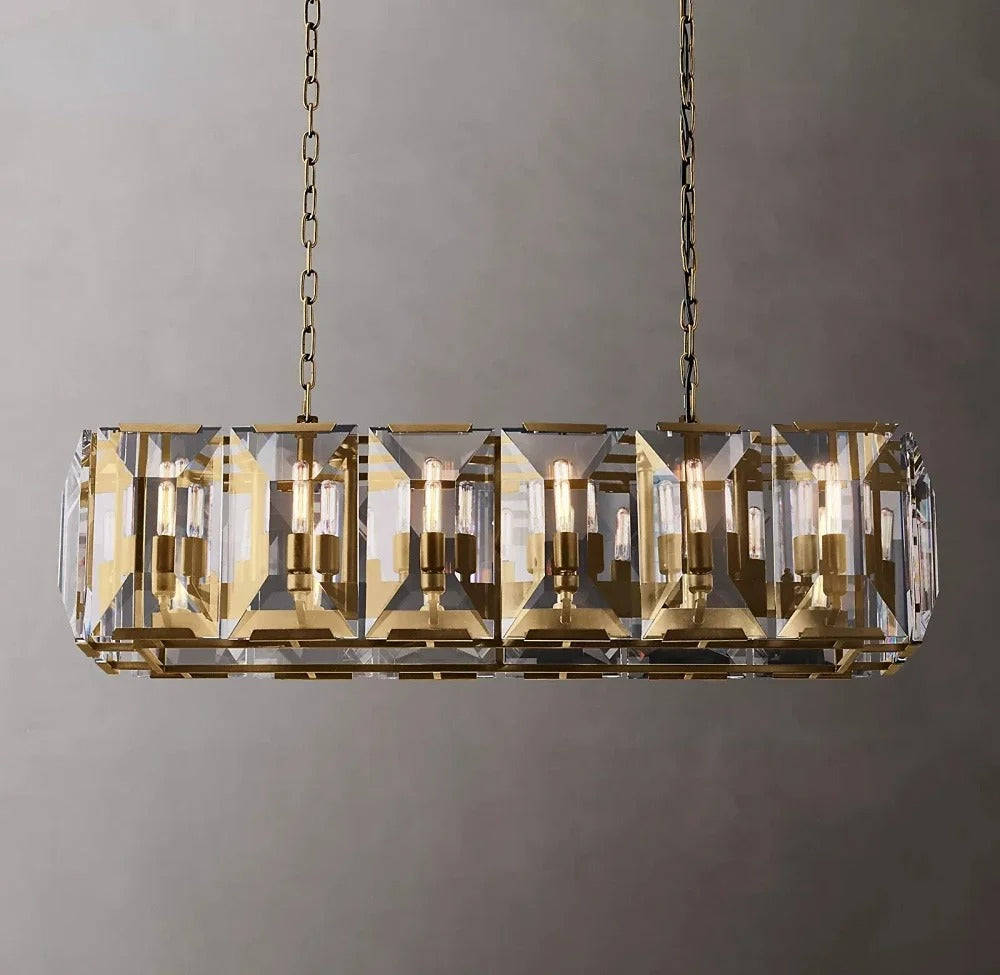 Lucent Crystal Rectangular Chandeliers