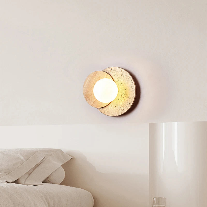 Muru Travertine Stone Wall Light