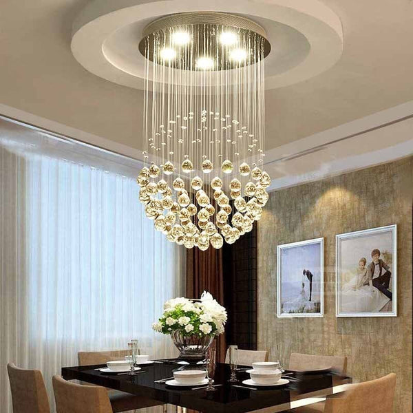 Modern Crystal Raindrop Chandelier