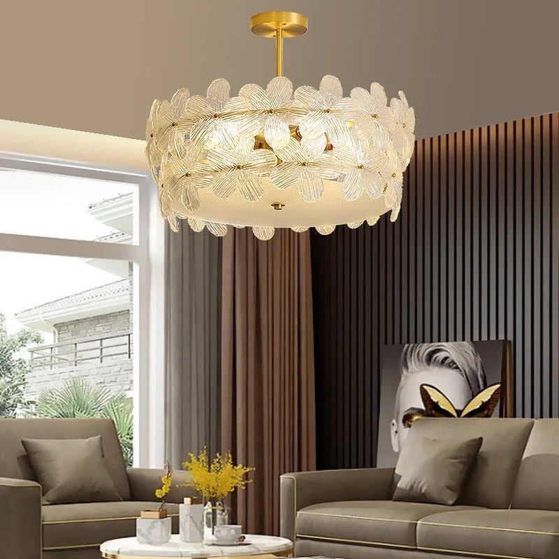 Aveino Flower Glass Ceiling Light