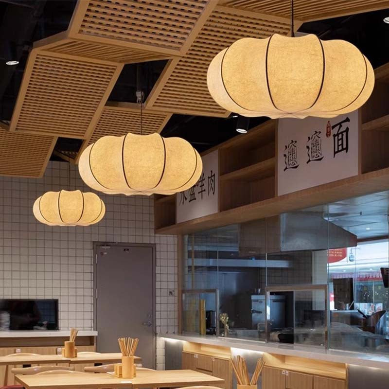 Pumpkin Silk Pendant Light