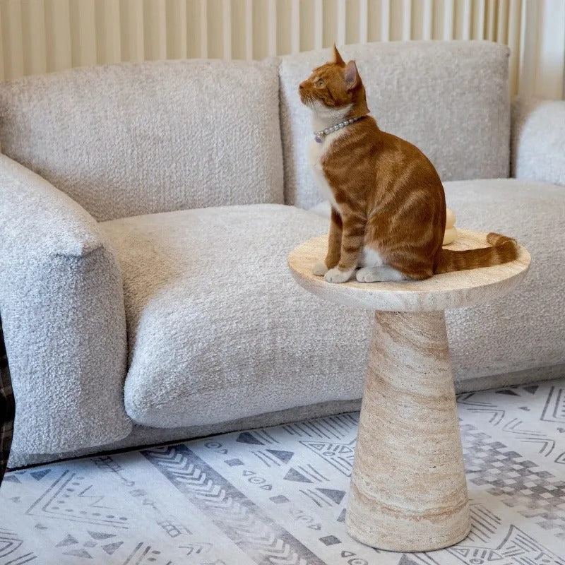 Calivo Travertine Side Table
