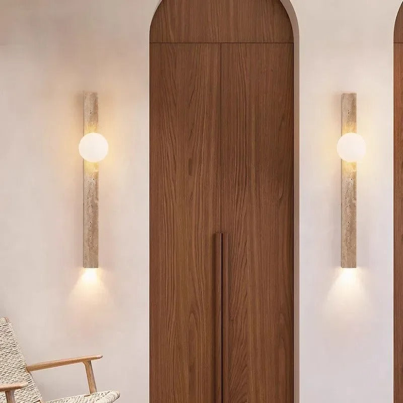Olivra Travertine Wall Lamp