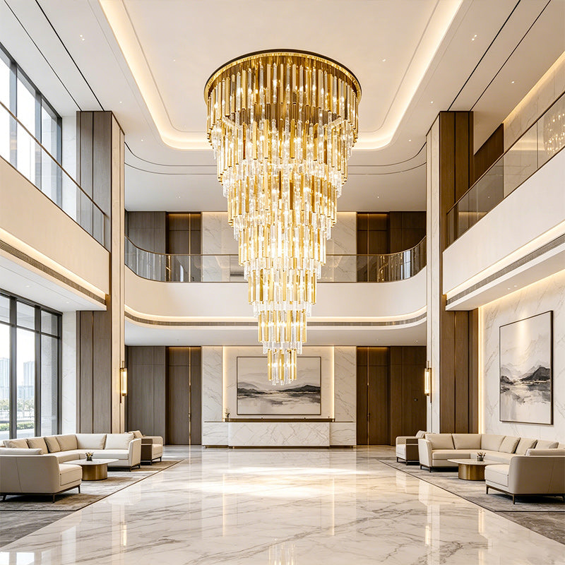 Elysia Tiered Cascading Crystal Chandelier