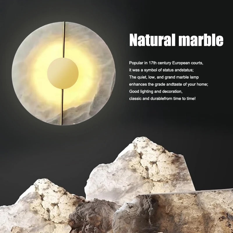 Ethereal Moon Marble Wall Lamp