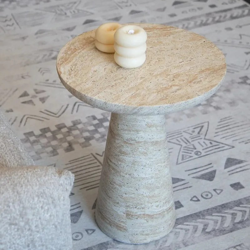 Calivo Travertine Side Table
