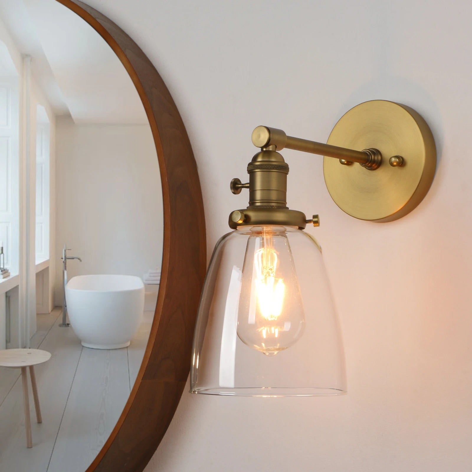 Glassmere Clear Glass Wall Lamp