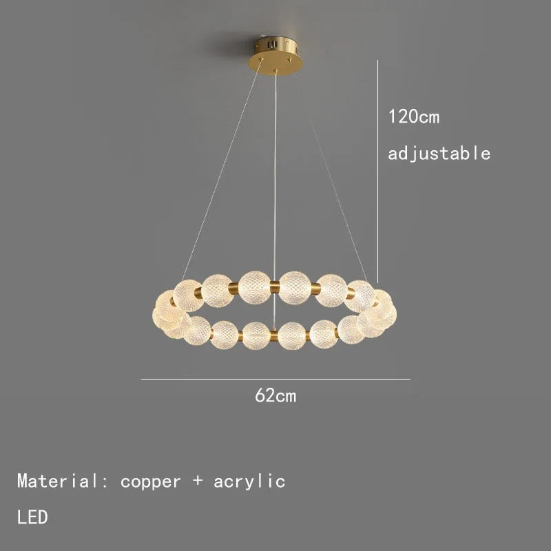 Acrylic Ball Ring Chandeliers