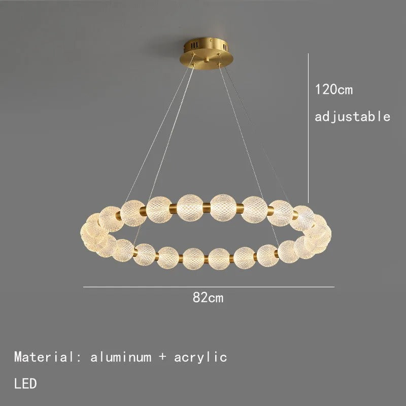 Acrylic Ball Ring Chandeliers