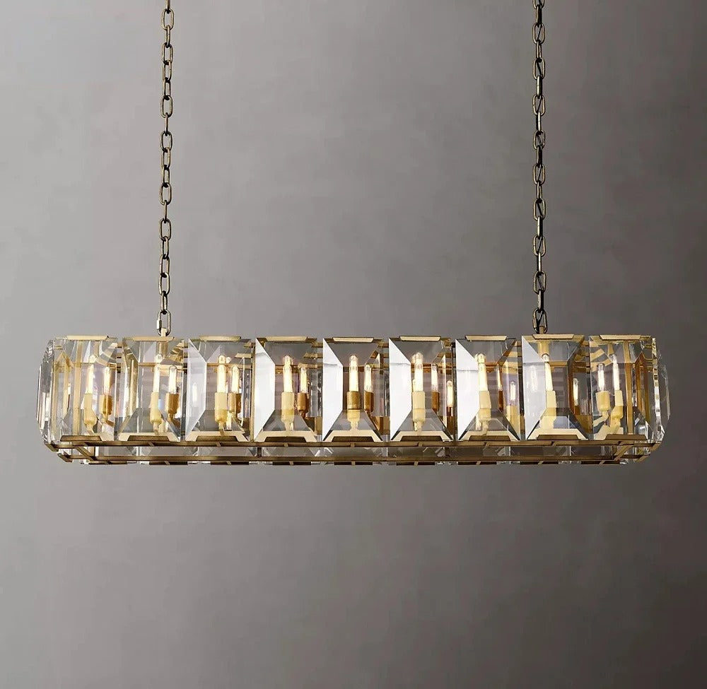 Lucent Crystal Rectangular Chandeliers