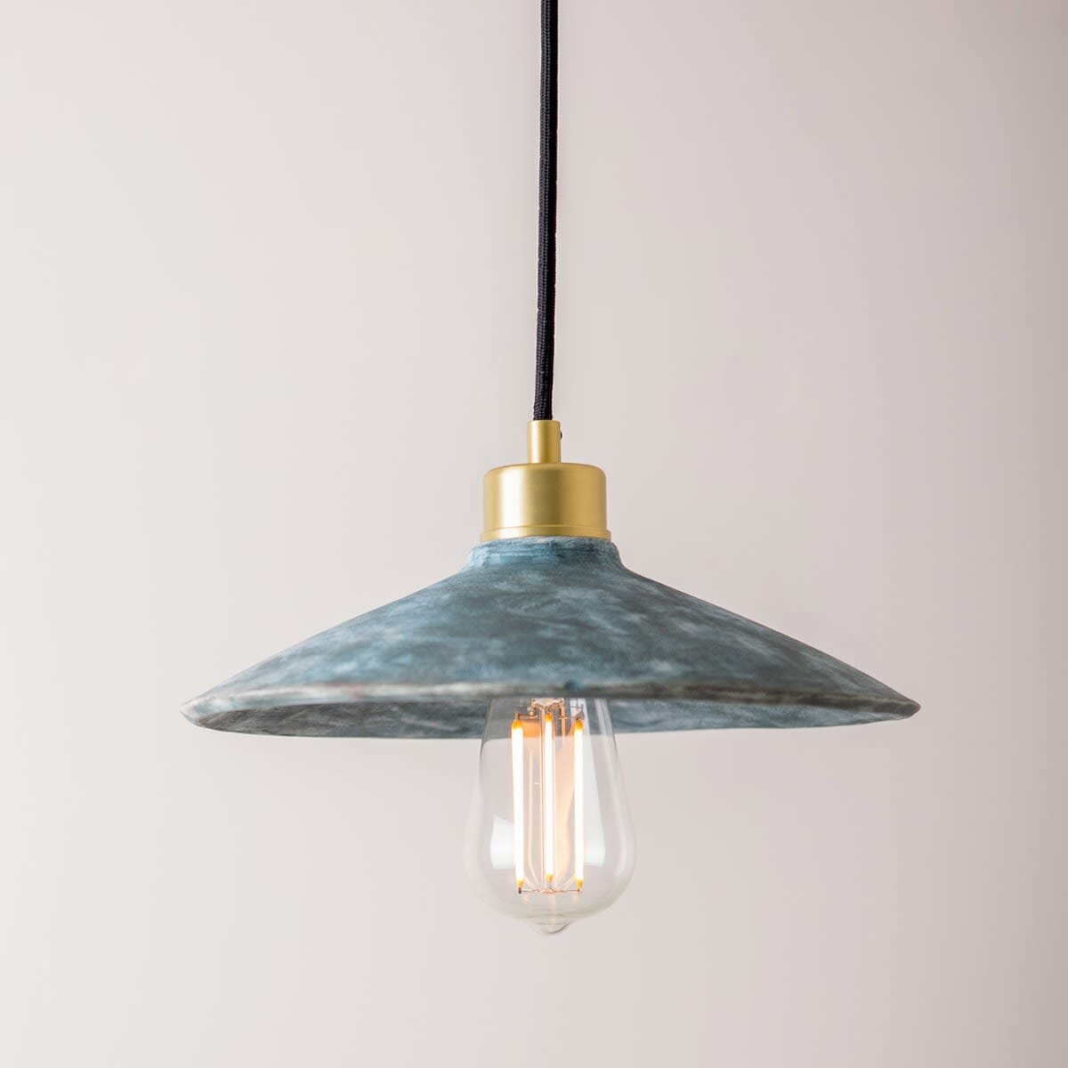 Pyrus Organic Ceramic Pendant Light 28cm, Blue Earth