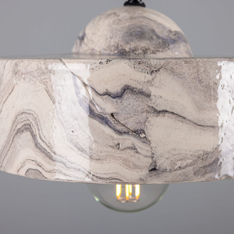Seville Marbled Ceramic Mid-Century Modern Pendant Light