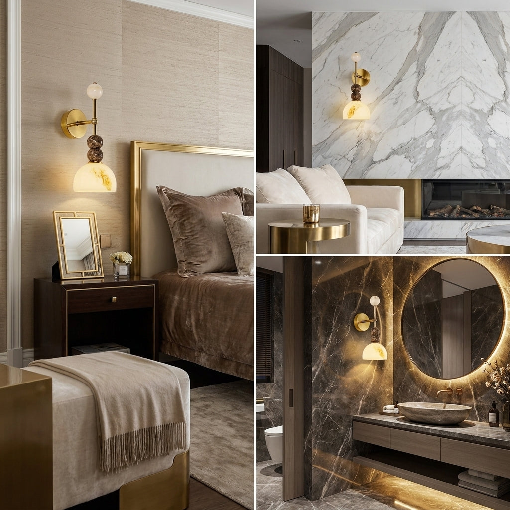 Aurela Spanis Marble Wall Lamp