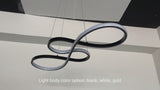 Black LED Bow Pendant