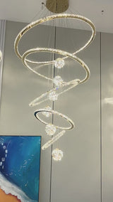 Modern Crystal  LED Ring Pendant Lights