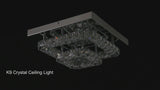 Helen Indoor Square K9 Crystal LED Chandelier