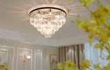 Modern Gemima Round Golden Crystal Chandelier