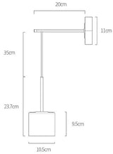 Murad Acrylic Hanging Round Wall Light