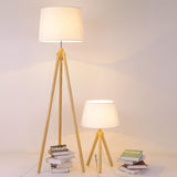 Wooden Shade Floor Lamp
