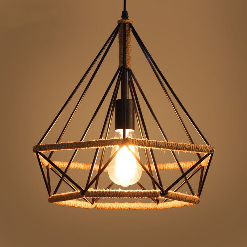 Rustic Twine Lamp