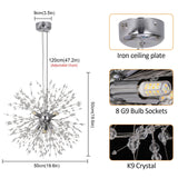 Crystal Dandelion pendant light
