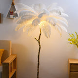 Ostrich Feather Floor Lamp