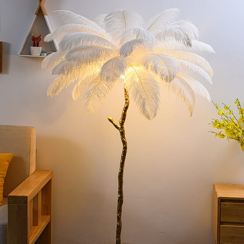 Faux ostrich discount feather lamp
