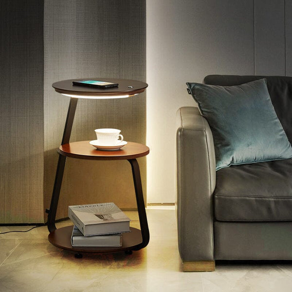 Chestnut Table Lamp & wireless charger
