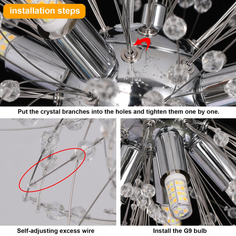 Crystal Dandelion pendant light