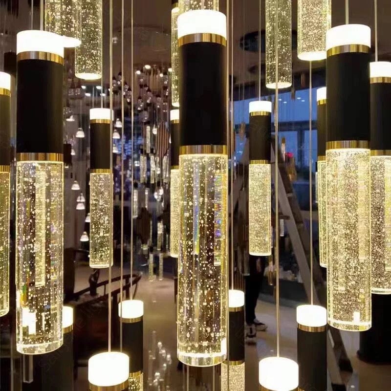 Modern Luxury Crystal Staircase Long Chandelier