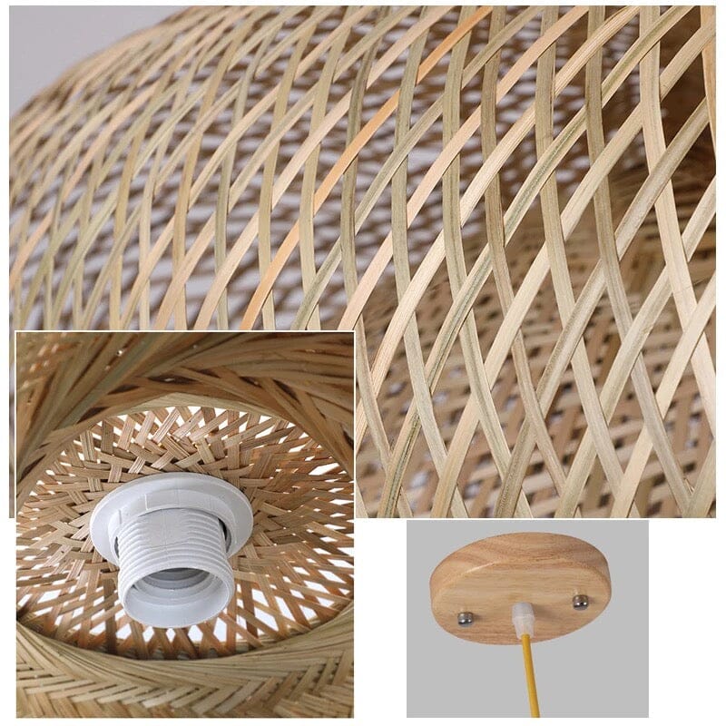 Bamboo basket lampshade