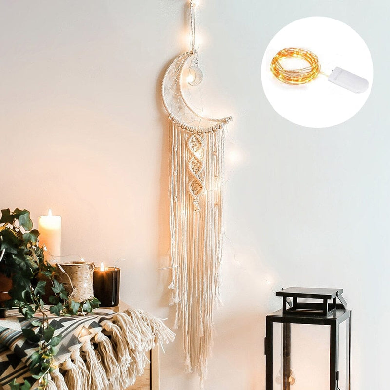 Bohemian Macrame Dream Catcher With Lights