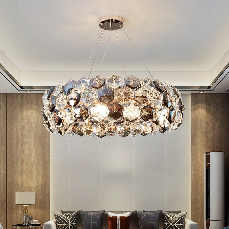 Kara Post-modern Crystal Wrought Iron Chandelier
