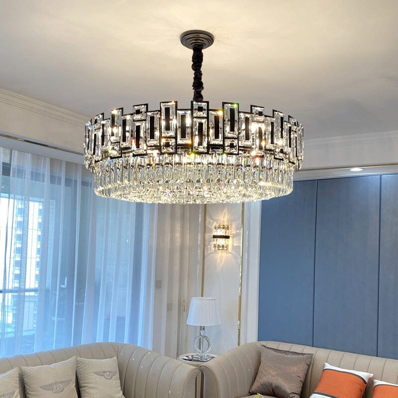 Charzetta Crystal Black Chandelier