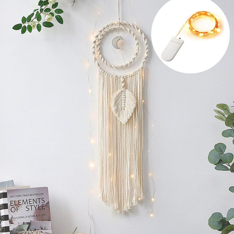 Bohemian Macrame Dream Catcher With Lights